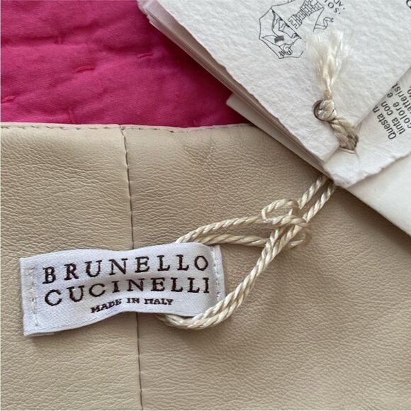 NWT Brunello Cucinelli lamb leather Bermuda shorts, US2 - Picture 10 of 13